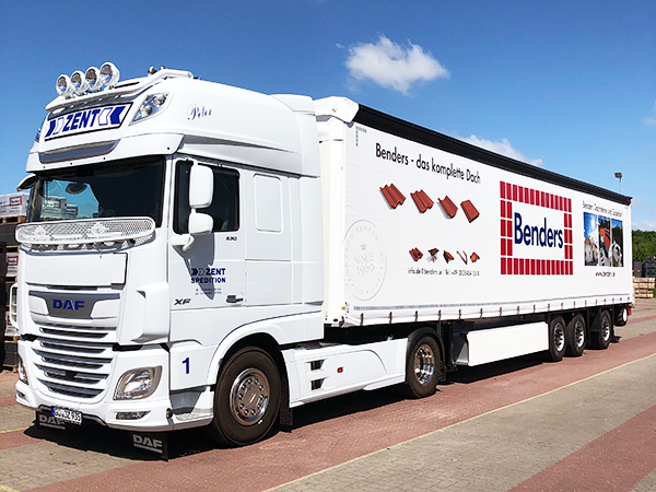 Lkw Zent mit Benders Auflieger